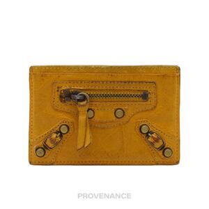 🔴 Balenciaga City Bag Card Holder Wallet - Yellow